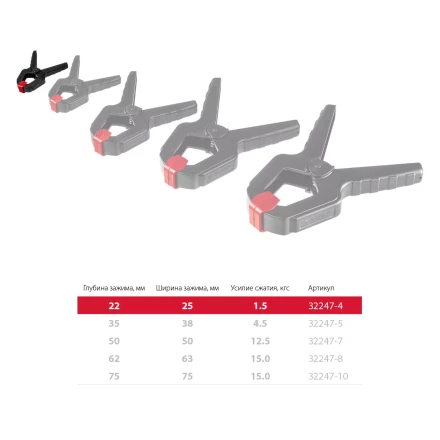 ЗУБР МЗ-40, 38 х 38 мм, пружинный зажим (32247-4) купить в Нефтеюганске