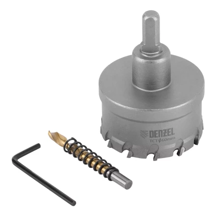 Коронка по металлу твердосплавная, 60 мм Denzel 724017 купить в Нефтеюганске