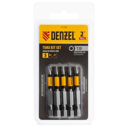 Бита T20x50, 5 шт. Denzel 7711320 купить в Нефтеюганске