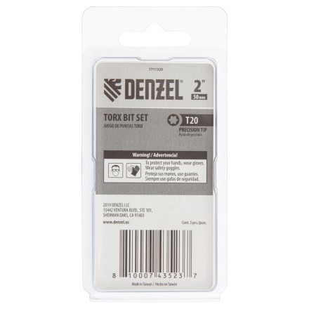 Бита T20x50, 5 шт. Denzel 7711320 купить в Нефтеюганске