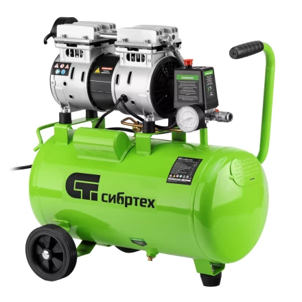 Компрессор безмаслянный малошумный Сибртех МБ 1100/24,1100 Вт, 24 л, 170 л/мин 58006 купить в Нефтеюганске