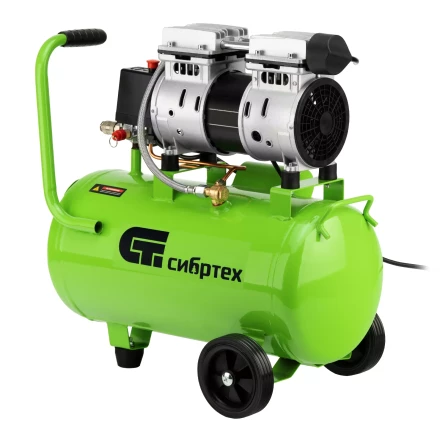Компрессор безмаслянный малошумный Сибртех МБ 1100/24,1100 Вт, 24 л, 170 л/мин 58006 купить в Нефтеюганске