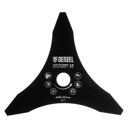 Диск для триммера, 255 х 25,4 3 лезвия Denzel 96377 купить в Нефтеюганске
