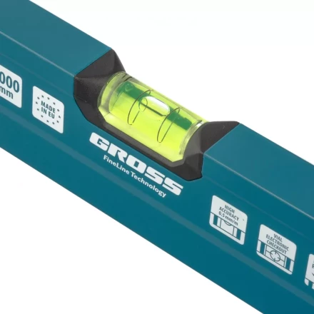 Уровень алюминиевый 1500 мм 2 рукоятки фрезеровка 3 глазка Prazision Gross 34444 купить в Нефтеюганске