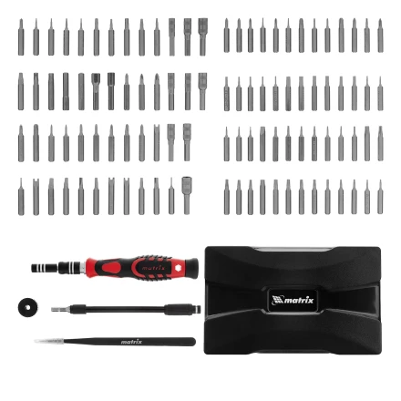 Набор для точных работ 107 в 1 Matrix, универсальный, сталь CrV, 13569 купить в Нефтеюганске