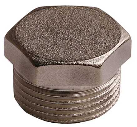 Заглушка GENERAL FITTINGS никелированная латунь, 6-ти гранная головка, наружная резьба, 1&quot; 51097-S-1 купить в Нефтеюганске