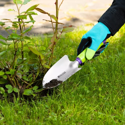 Совок посадочный широкий, обрез. рукоятка, может использ. с удлин. ручкой 63016, 63017 Palisad 630018 купить в Нефтеюганске