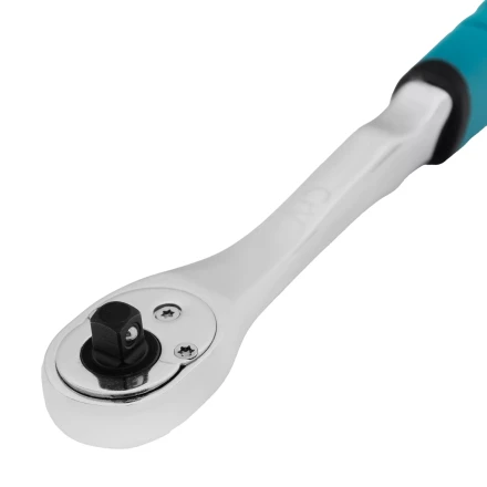 Ключ-трещотка 1/4" Gross 14053, CrV, 90 зубьев, усиленный, хром купить в Нефтеюганске