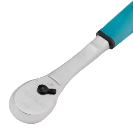 Ключ-трещотка 1/4" Gross 14053, CrV, 90 зубьев, усиленный, хром купить в Нефтеюганске