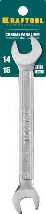 Ключи гаечные рожковые KRAFTOOL, Cr-V, DIN 3110 27033-14-15 купить в Нефтеюганске