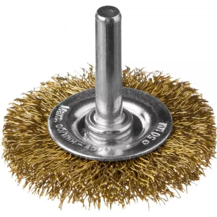 DEXX. Щетка дисковая для дрели, витая стальная латунированная проволока 0,3мм, 50мм 35110-050 купить в Нефтеюганске
