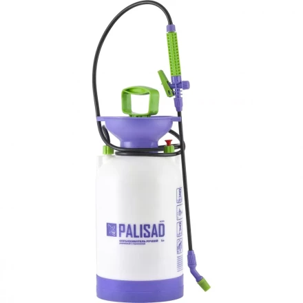 Опрыскиватель ручной усиленный с горловиной 5 л с насосом шлангом и разбрызгивателем Palisad 64745 купить в Нефтеюганске