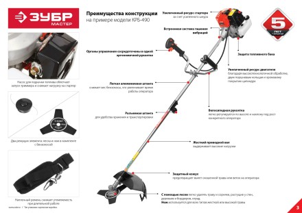 Триммер бензиновый ТБ-250 серия МАСТЕР купить в Нефтеюганске