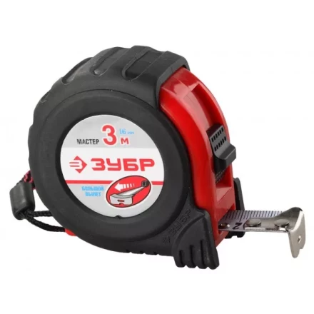 Рулетка ЗУБР &quot;МАСТЕР&quot;, обрезиненный корпус, 3мх16мм 34018-3-16_z01 купить в Нефтеюганске