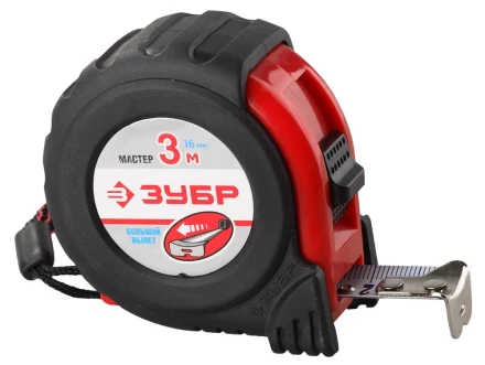 Рулетка ЗУБР &quot;МАСТЕР&quot;, обрезиненный корпус, 3мх16мм 34018-3-16_z01 купить в Нефтеюганске