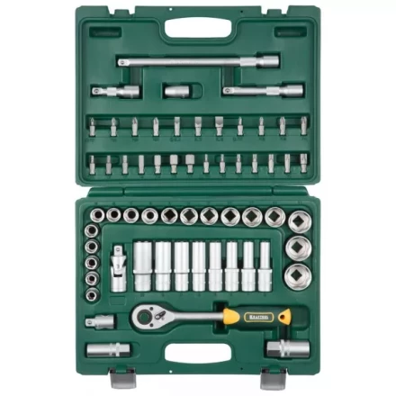 Набор KRAFTOOL &quot;EXPERT QUALITAT&quot;: Торцовые головки &quot;SUPER LOCK&quot; с присоединит квадратом, 1/2&quot;, 60 предметов 27886-H60_z02 купить в Нефтеюганске