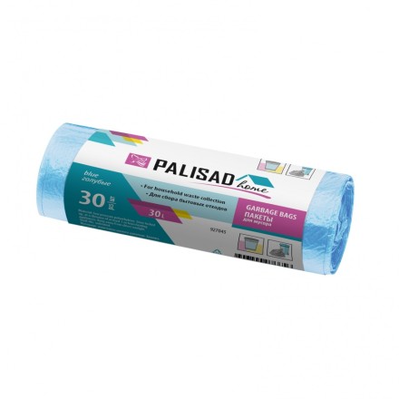 Пакеты для мусора 30 л x 30 шт. голубые, Home Palisad 927045 купить в Нефтеюганске