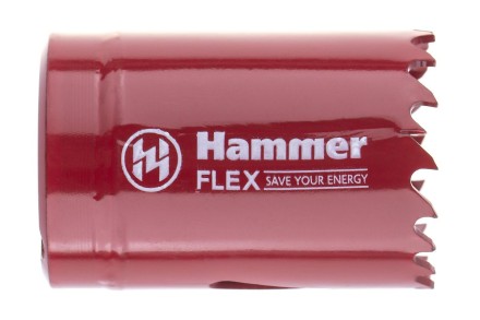Коронка биметаллическая HAMMER Ф35х38мм 5/8&quot; BiMETALL (224-007) купить в Нефтеюганске