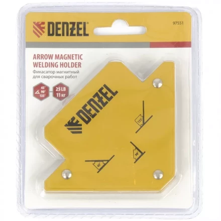 Фиксатор магнитный для сварочных работ усилие 25 LB Denzel 97551 купить в Нефтеюганске