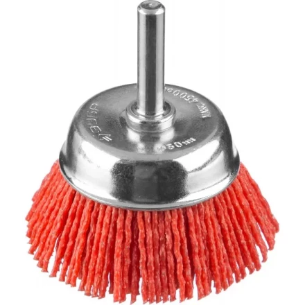ЗУБР &quot;ПРОФЕССИОНАЛ&quot;. Щетка чашечная для дрели, нейлоновая проволока с абразивным покрытием, 50мм 35165-050_z02 купить в Нефтеюганске