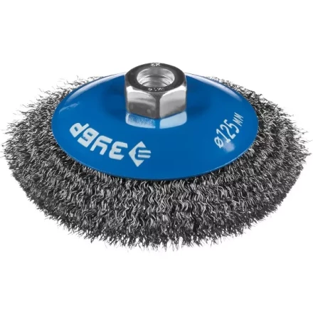 ЗУБР &quot;ПРОФЕССИОНАЛ&quot;. Щетка коническая для УШМ, витая стальная проволока 0,3мм, 125ммхМ14 35265-125_z02 купить в Нефтеюганске