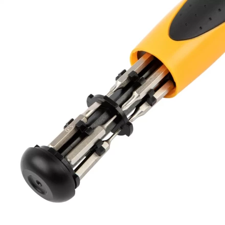 Отвертка реверсивная Denzel 7711609, механизм SmartPush mini 11 шт, CrMo купить в Нефтеюганске