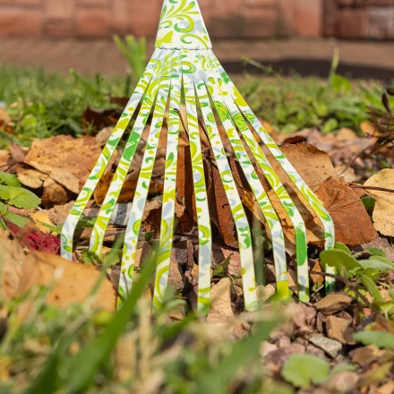 Грабли веерные 9 - зубые Palisad, 130 х 415 мм, стальные, пластиковая рукоятка, Flower Green, 620425 купить в Нефтеюганске