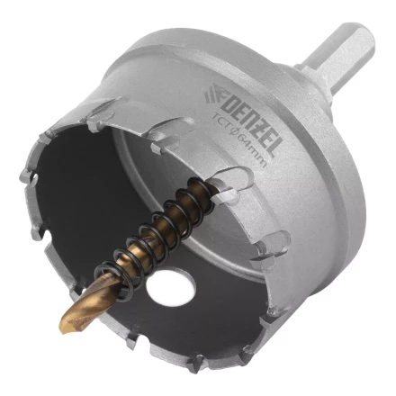 Коронка по металлу твердосплавная, 64 мм Denzel 724018 купить в Нефтеюганске