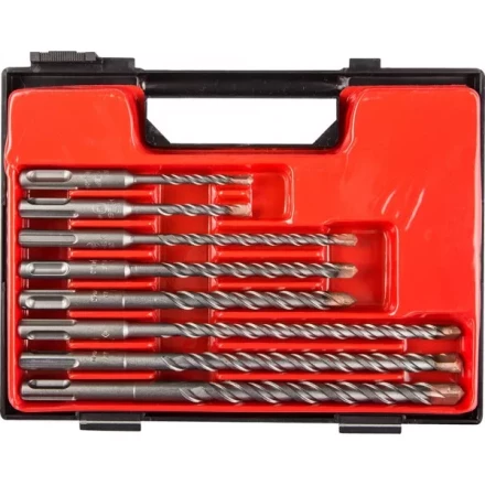 Набор ЗУБР: Буры по бетону, &quot;SDS-Plus&quot;, 5х110, 6х110, 6х160, 8х160, 8х210, 10х160, 10х210, 12х210мм, 8шт 29314-H8 купить в Нефтеюганске