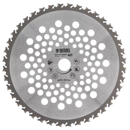 Диск для триммера Denzel 96382 , 255 х 25,4 40 зубов, Anti-Kick купить в Нефтеюганске