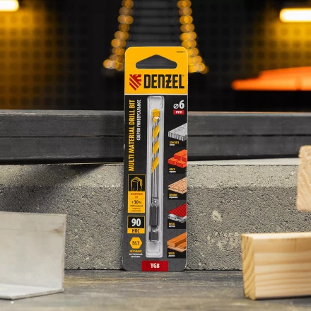 Сверло универсальное, Multi cut, 6 мм Denzel 706007 купить в Нефтеюганске