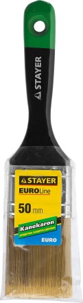STAYER “KANEKARON-EURO”. Кисть плоская, искусственная щетина, деревянная ручка, 50мм 0106-050 купить в Нефтеюганске