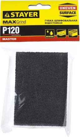 Губка шлифовальная STAYER &quot;MASTER&quot; четырехсторонняя, зерно - оксид алюминия, Р120; 100 x 68 x 26 мм. 3560-1_z01 купить в Нефтеюганске