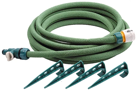 Шланг RACO сочащийся, в комплекте с коннекторами и колышками, 1/2&quot;x7,5м 4270-55925 купить в Нефтеюганске