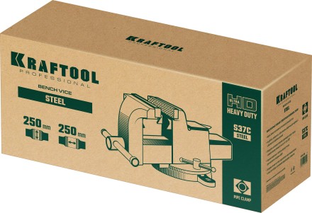 Тиски KRAFTOOL STEEL стальные 32701-250 купить в Нефтеюганске