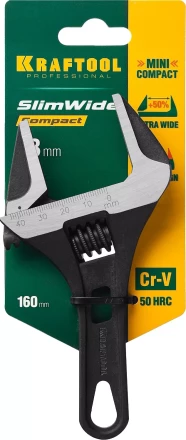 Ключ разводной компактный c тонкими губками KRAFTOOL SlimWide Compact 27266-25 купить в Нефтеюганске