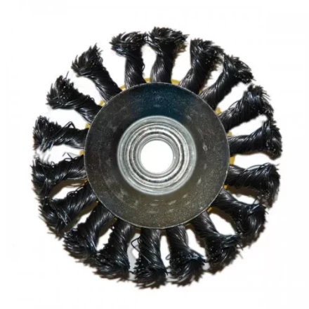 Щетка для УШМ М14/100 мм выгнутая сталь витая 51571 купить в Нефтеюганске