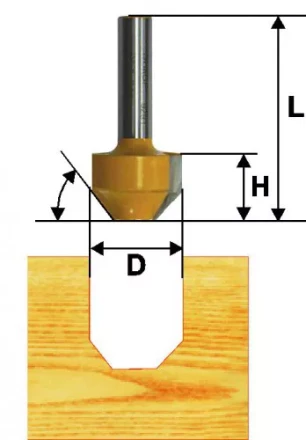 Фреза пазовая фасонная Ф111Х11 мм 22° хвостовик 8 мм 46121 купить в Нефтеюганске