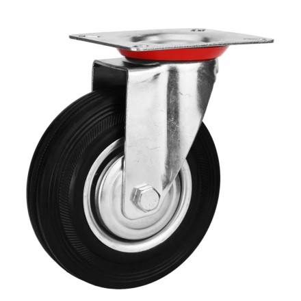 Аппаратное поворотное колесо HITCH 100*30 резина черная SC42 (SZ084861) купить в Нефтеюганске