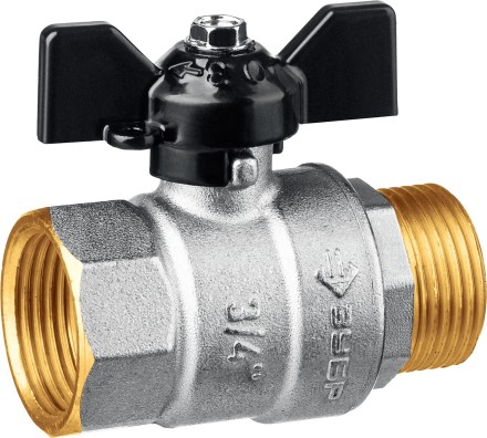 ЗУБР d 3/4, ручка бабочка, шаровой кран (51325-3/4) купить в Нефтеюганске