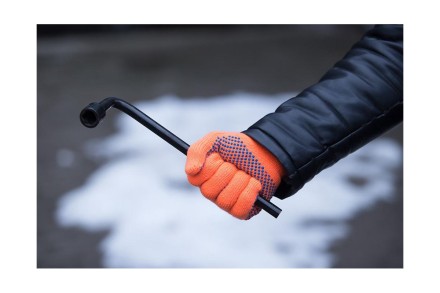 Утепленные перчатки с точечным ПВХ покрытием HAMMER 230-027 купить в Нефтеюганске