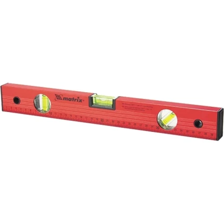 Уровень алюминиевый 1800 мм 3 глазка красный линейка MTX 332389 купить в Нефтеюганске