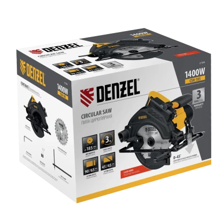 Пила циркулярная Denzel 27304 CSH-185, 1400 Вт, 185 мм купить в Нефтеюганске