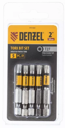 Бита T27x50, 5 шт. Denzel 7711322 купить в Нефтеюганске