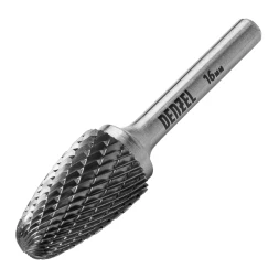 Борфреза по металлу твердосплавная Denzel, параболическая, тип-F, 16 мм 72046