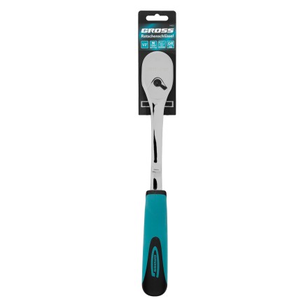 Ключ-трещотка 1/2&quot; Gross 14055, CrV, 90 зубьев, усиленный, хром купить в Нефтеюганске