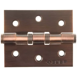 Петля универсальная ЗУБР "ЭКСПЕРТ", 2 подшипника, цвет ст. медь (AC), с крепежом, 75х63х2,5мм, 2 шт 37601-075-6