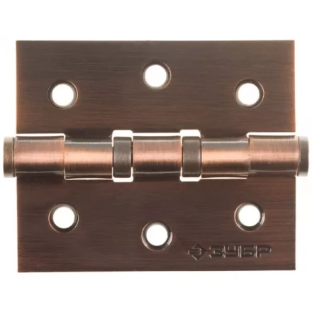 Петля универсальная ЗУБР &quot;ЭКСПЕРТ&quot;, 2 подшипника, цвет ст. медь (AC), с крепежом, 75х63х2,5мм, 2 шт 37601-075-6 купить в Нефтеюганске