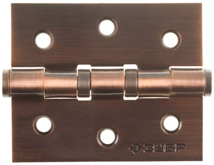 Петля универсальная ЗУБР &quot;ЭКСПЕРТ&quot;, 2 подшипника, цвет ст. медь (AC), с крепежом, 75х63х2,5мм, 2 шт 37601-075-6 купить в Нефтеюганске