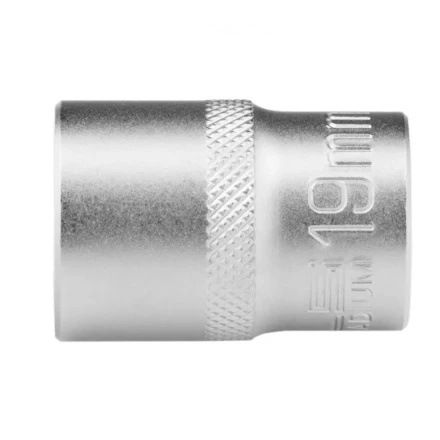 Головка торцевая 19 мм двенадцатигранная CrV под квадрат 1/2 хромированная Stels 13665 купить в Нефтеюганске